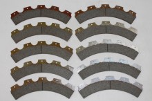 Tvářecí lis Jangl 160C , třecí segmenty spojkové lamely - lepené, 500x420x6mm - 35° BM-11